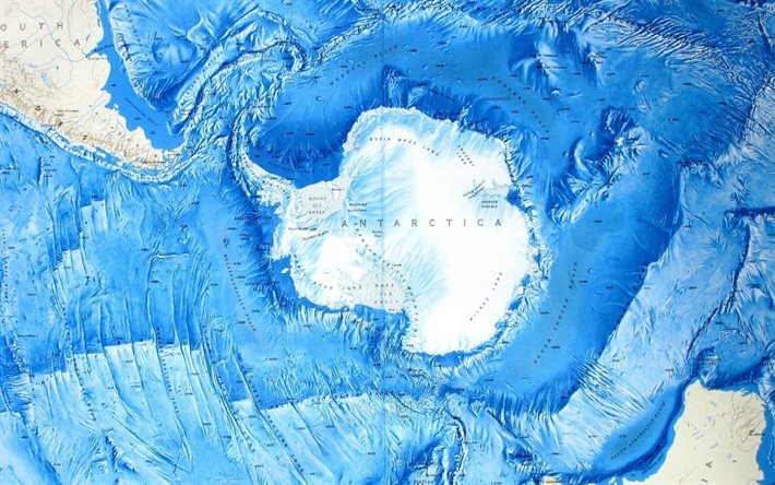 Antarctica, eternal ice, South Pole, oceans, Antarctica map