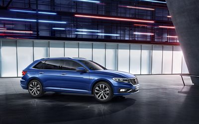 4k, Volkswagen Gran Lavida, arabalar, 2018 araba, mavi Gran Lavida, Alman otomobil, Volkswagen