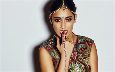 Ileana Dcruz, Indian actress, portrait, makeup, brunette