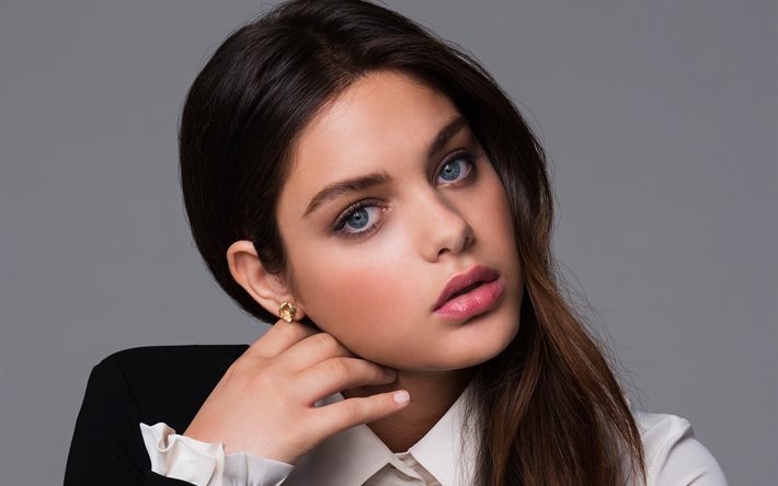 Odeya Rush, muotokuva, Israelin n&#228;yttelij&#228;, meikki, ruskeaverikk&#246;, kaunis tytt&#246;