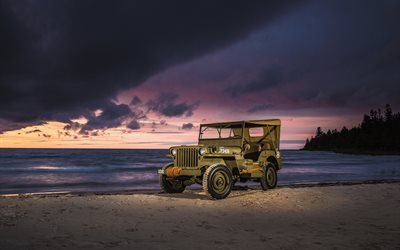 Willys MB, 1944, Ford GPW, US Army Truck, World War II, military SUV, US Army, american retro cars