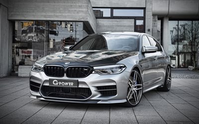 GパワーM5ハリケーンRR, 4k, チューニング, 2020台, HDR, G5MハリケーンRR, BMW 5シリーズ, Gパワー, ドイツ車, BMW