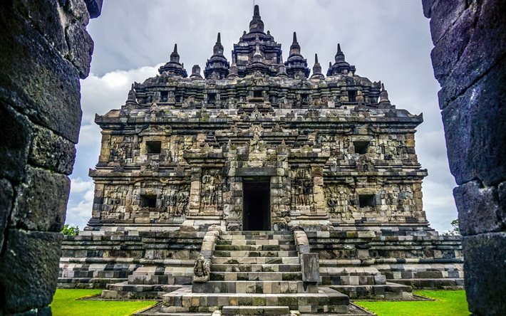 Prambanan, templo hindu, Rara Jonggrang, templo antigo, ponto de refer&#234;ncia, Java Central, Indon&#233;sia