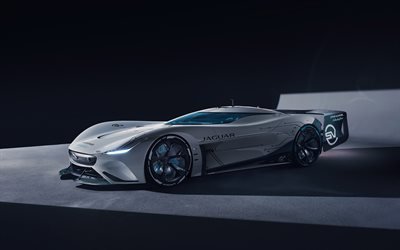 Jaguar Vision Gran Turismo SV, 2020, 4k, vista frontale, hypercar, auto da corsa, supercar di lusso, Jaguar