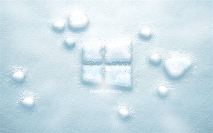 Logo de neige 3D Windows 10, 4K, cr&#233;atif, OS, logo Windows 10, arri&#232;re-plans de neige, logo 3D Windows 10, Windows 10