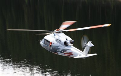 Sikorsky S-76D, light helicopter, river, Sikorsky
