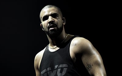 Drake, Aubrey Drake Graham, 4k, concert, Canadian rapper, Canadian singer, portrait