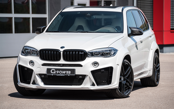 Download Wallpapers G Power Tuning Bmw X5m Typhoon F85 2017 Cars 4k Suvs White X5m Bmw For Desktop Free Pictures For Desktop Free