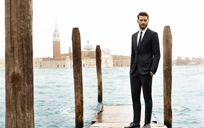 Jamie Dornan, el actor Brit&#225;nico, de Venecia, de moda masculina modelo