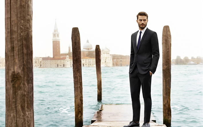 Jamie Dornan, O ator brit&#226;nico, Veneza, moda masculina modelo