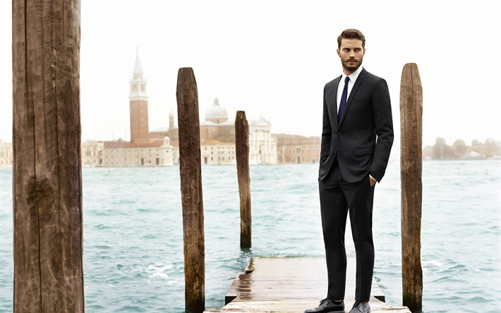 jamie dornan, der britische schauspieler, venedig, m&#228;nnlichen fashion-modell