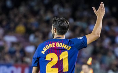 Andre Gomes, 4k, FC Barcelona, futbol, Barca, UEFA, orta saha oyuncusu