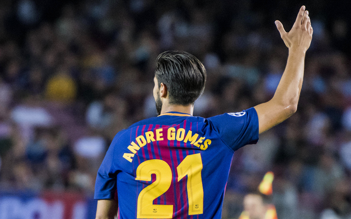 Andre Gomes, 4k, FC Barcelona, jalkapallo, Barca, La Liga, keskikentt&#228;pelaaja