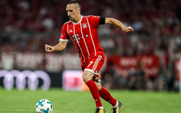 Franck Ribery, 4k, match, Bayern M&#252;nchen, fotbollsspelare, fotboll, Bundesliga, Ribery
