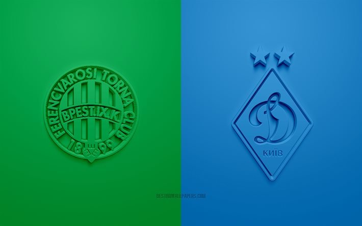 Download Wallpapers Ferencvaros Vs Fc Dynamo Kyiv Uefa Champions League Group G 3d Logos Green Blue Background Champions League Football Match Fc Fc Dynamo Kyiv Ferencvaros For Desktop Free Pictures For Desktop Free