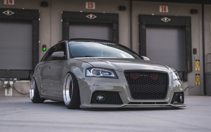 Audi A3 Sportback, tuning, BBS RS wheels, stance, tuning a3, Audi