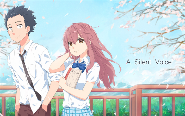 Koe No Katachi, A Silent Voice, les personnages principaux, en couple, Shouko Nishimiya, Shouya Ishida