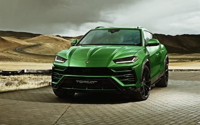 4k, TopCar, tuning, Lamborghini Urus, Bilar 2018, supercars, gröna Urus, italienska bilar, Lamborghini