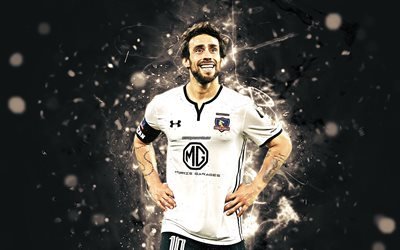 Jorge Valdivia, joy, chilean footballers, Colo-Colo FC, Chilean Primera Division, Valdivia, soccer, neon lights