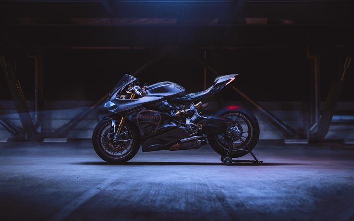 Ducati 1199 Panigale S, trevas, 2018 motos, sbk, italiano de motos, Ducati