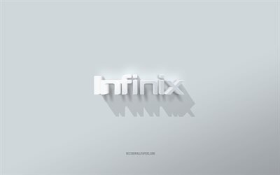 InfinixMobileのロゴ, 白背景, Infinix Mobile3dロゴ, 3Dアート, Infinixモバイル, 3d InfinixMobileエンブレム