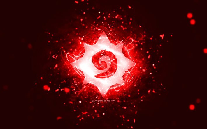 Download wallpapers Hearthstone red logo, 4k, red neon lights, creative,  red abstract background, Hearthstone logo, online games, Hearthstone for  desktop free. Pictures for desktop free