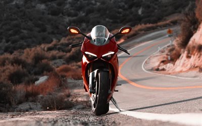 Ducati Panigale V4, 2021, &#246;nden g&#246;r&#252;n&#252;m, spor motosikleti, yeni kırmızı Panigale V4, İtalyan spor motosikletleri, Ducati