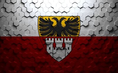 Duisburgin lippu, hunajakennotaide, Duisburgin kuusikulmio lippu, Duisburg, 3d kuusikulmiotaidetta