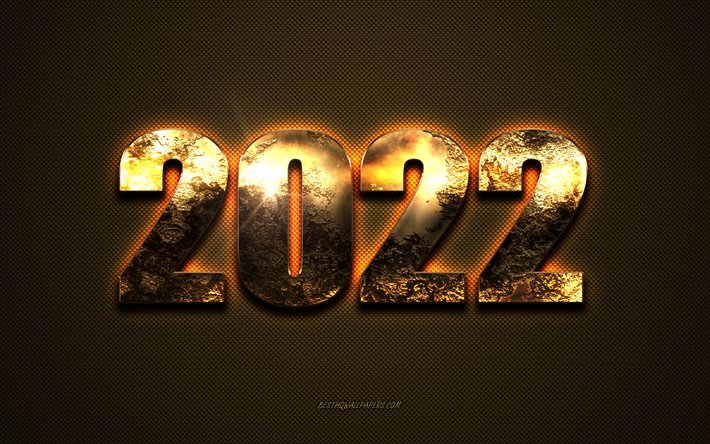 明けましておめでとうございます, 金色の文字, 2022年の黄金の背景, 2022年のコンセプト, 2022年正月, ゴールデンカーボンの背景