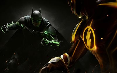 Injustice 2, 2017, 4k new games, batman, superheroes, flash, DC Comics