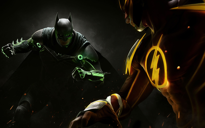 L&#39;Injustice 2, en 2017, 4k nouveaux jeux, batman, super-h&#233;ros, flash DC Comics