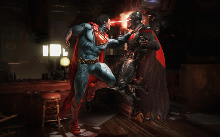 Batman vs Superman, 2017, giochi di supereroi, il gameplay, l&#39;Ingiustizia, 2