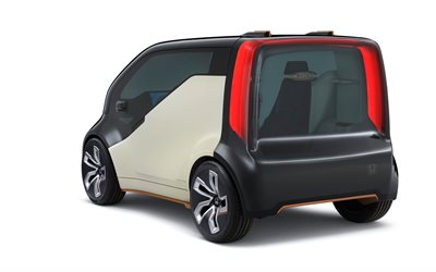 ホンダNeuV概念, 2017, 小型電気自動車, 4k, 近未来的なデザイン, リヤビュー, 日本車, ホンダ
