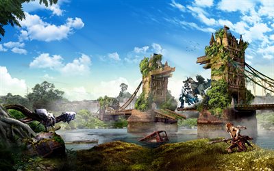 Horizon Zero Dawn, 2017, RPG, PlayStation 4, poster, new games
