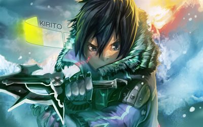 Kirito, art, Kirigaya Kazuto, manga, Sword Art Online