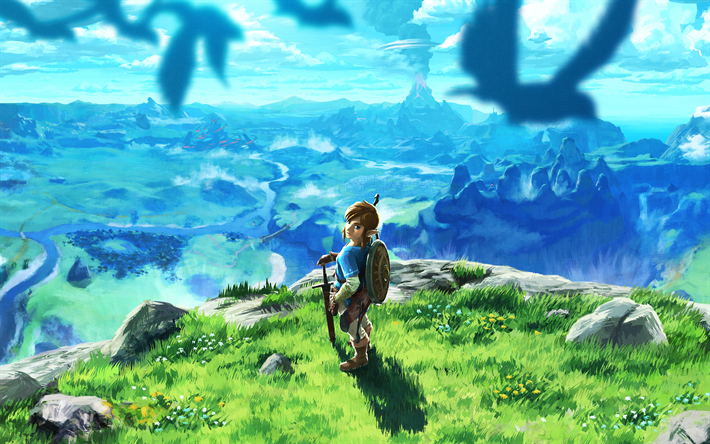 The Legend of Zelda, il Respiro della natura, 2017, i poster, il nuovo gioco, il mondo delle fate, drago, caratteri