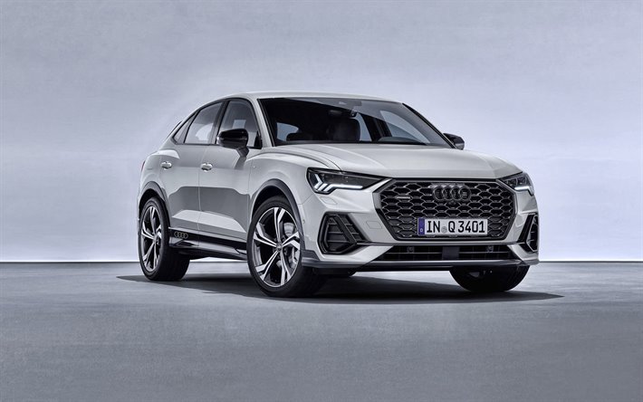 Download wallpapers Audi Q3 Sportback, 2019, front view, exterior ...