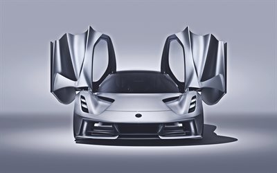 Lotus Evija, 4k, vista frontal, 2019 carros, hypercars, 2019 Lotus Evija, supercarros, Lotus