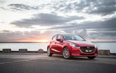 Mazda 2, 4k, kompakti autoja, 2019 autot, IN-spec, 2019 Mazda 2, japanilaiset autot, Mazda2, Mazda