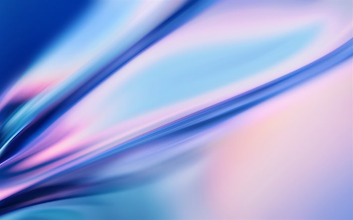 onde blu di sfondo, blu, astrazione, sfondo, sfocatura onde, creativo, sfondi, OnePlus 7T stock carta da parati