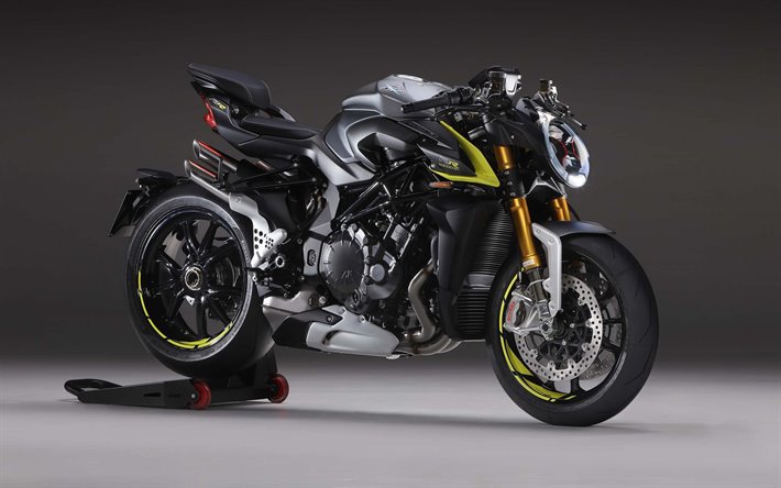 MV Agusta Brutale 1000 RR, 2020, Italian motorcycle, ront view, black sports bike, new black Brutale 1000 RR, MV Agusta