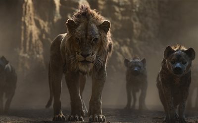 Cicatrice, 4k, Le Roi Lion, affiches, 2019 film, Disney, 2019