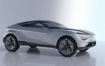 Kia Futuron Concept, 2019, front view, exterior, silver SUV, korean cars, Kia