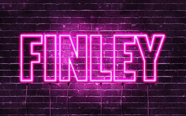 Download wallpapers Finley, 4k, wallpapers with names, female names ...