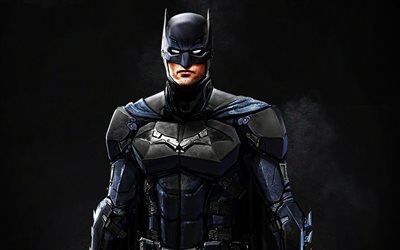 Batman, 4k, 3D-konst, DC-serier, natt, superhjältar, kreativ, 3D Batman, konstverk, Batman 4K