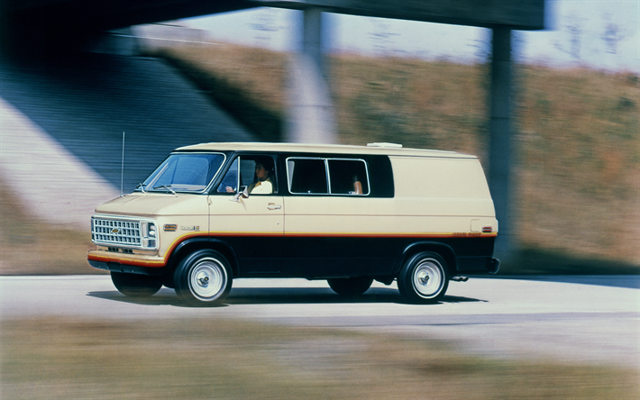 Chevrolet G20 Nomad Van, 4k, retrobilar, 1980 bilar, CG21305, LKW, amerikanska bilar, Chevrolet