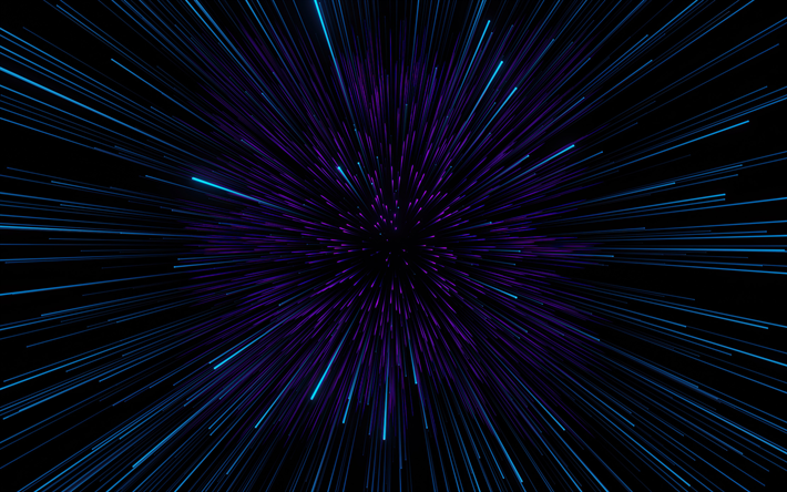 light tunnel, flying stars, blue light tunnel, blue lines background, speed background