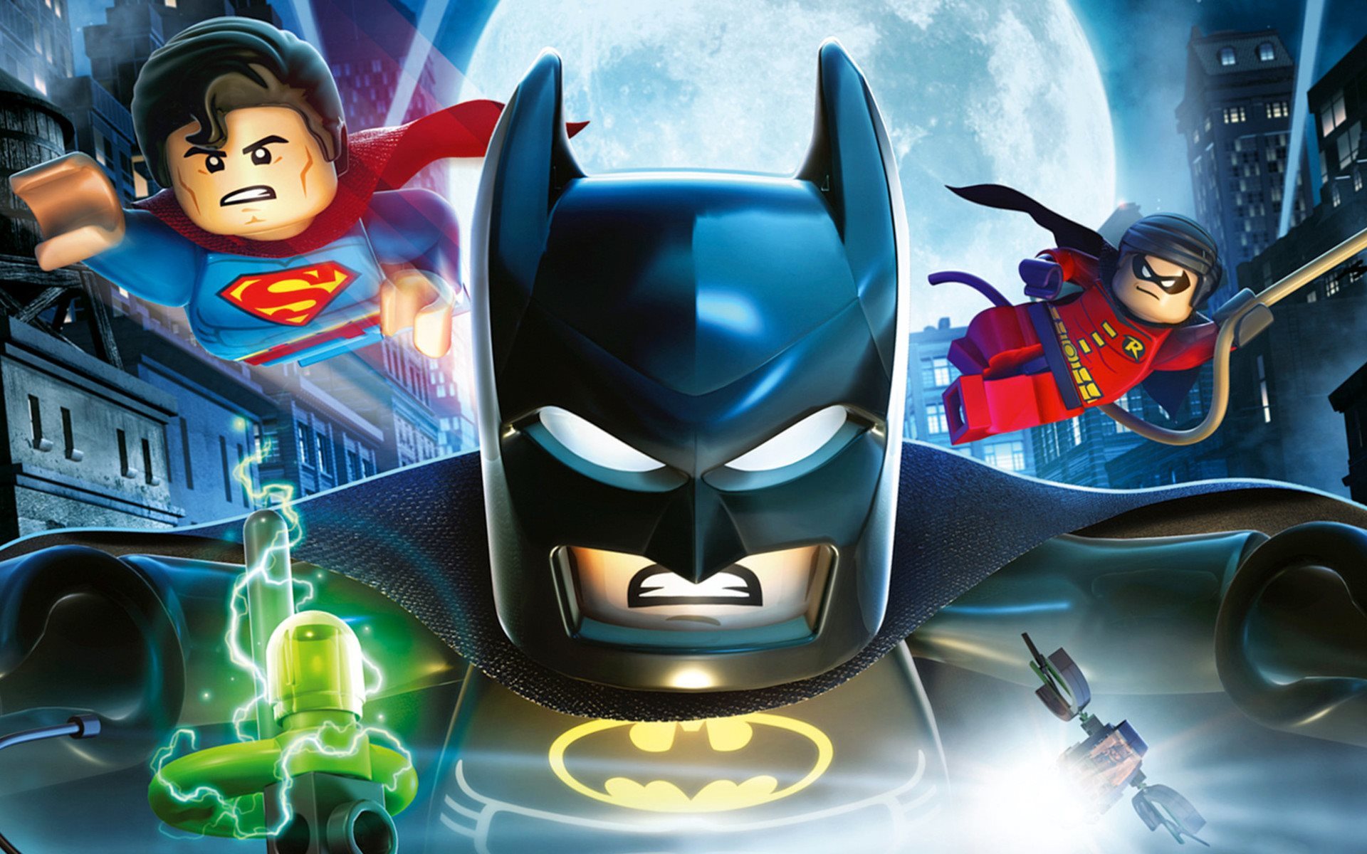 Descargar fondos de pantalla Batman, Superman, Robin, 2017 película,  3d-animación, El Lego Batman monitor con una resolución 1920x1200. Imagenes  de escritorio