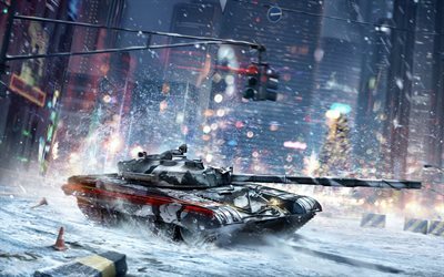 Armored Warfare, winter, tanks, 2016 games