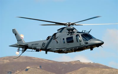 AgustaWestland AW109, Hirundo, Turbomeca Arrius, 4k, ışık helikopteri, nakliye helikopteri, ABD